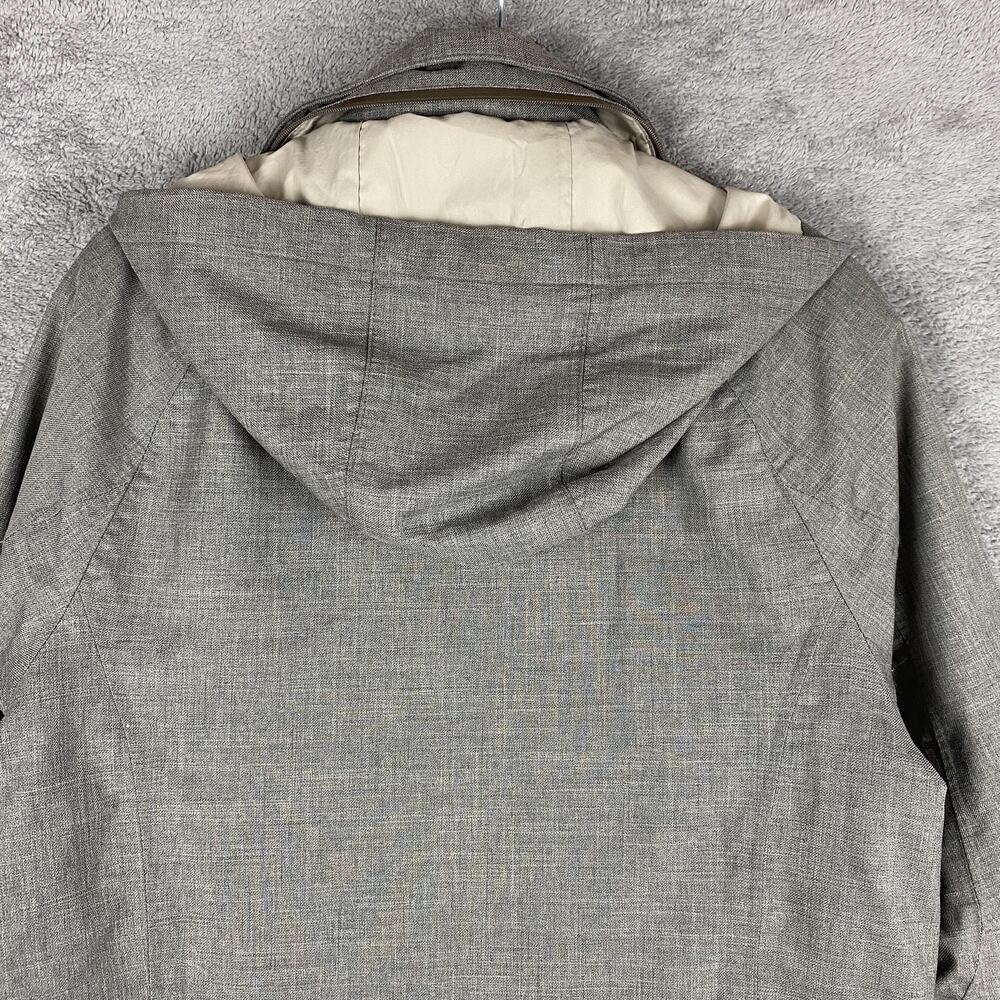 LL Bean Jacket Womens Small Gray Hooded Full Zip Polyester Parka Coat Insulated - Picture 13 of 16